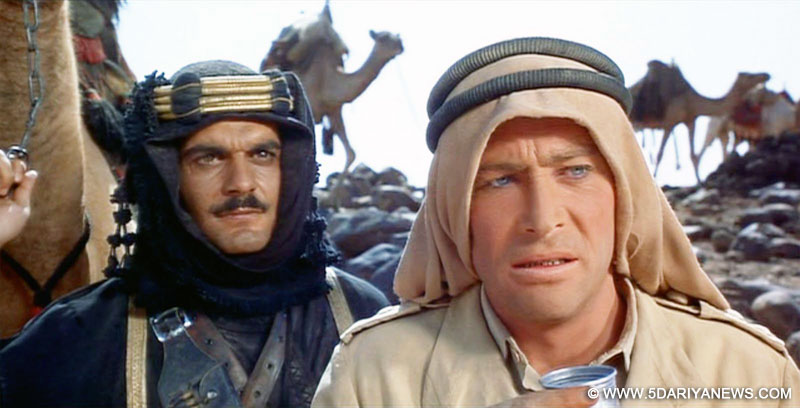 Omar Sharif in the role that made him famous across the world. As Sherif Ali in \"Lawrence of Arabia\" with Lawrence