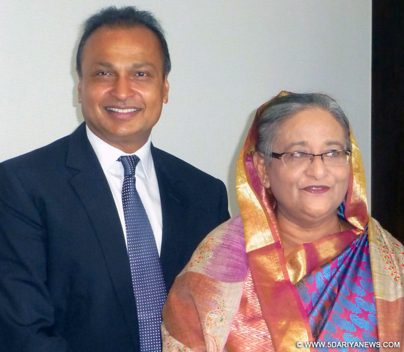 Anil Ambani, Chairman - Reliance Group with Bangladesh Prime Minister Sheikh Hasina