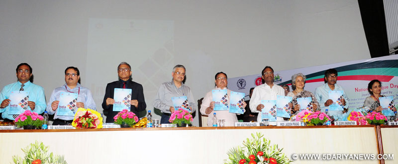The Union Minister for Health & Family Welfare, Shri J.P. Nadda releasing the guidelines at the inauguration of the National Dengue Day function, at AIIMS, New Delhi on May 16, 2017. 