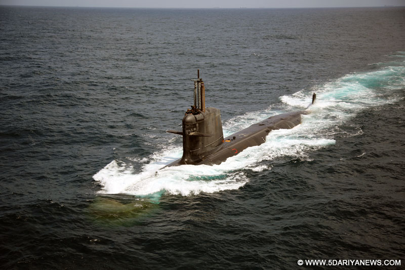 Second Scorpene submarine Khanderi undertakes maiden sea sortie