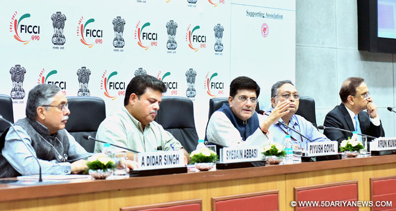 The Minister of State for Power, Coal, New and Renewable Energy and Mines (Independent Charge), Shri Piyush Goyal addressing the conference on ‘Indian Mining Industry 2030- Way Forward’, in New Delhi on July 11, 2017.
