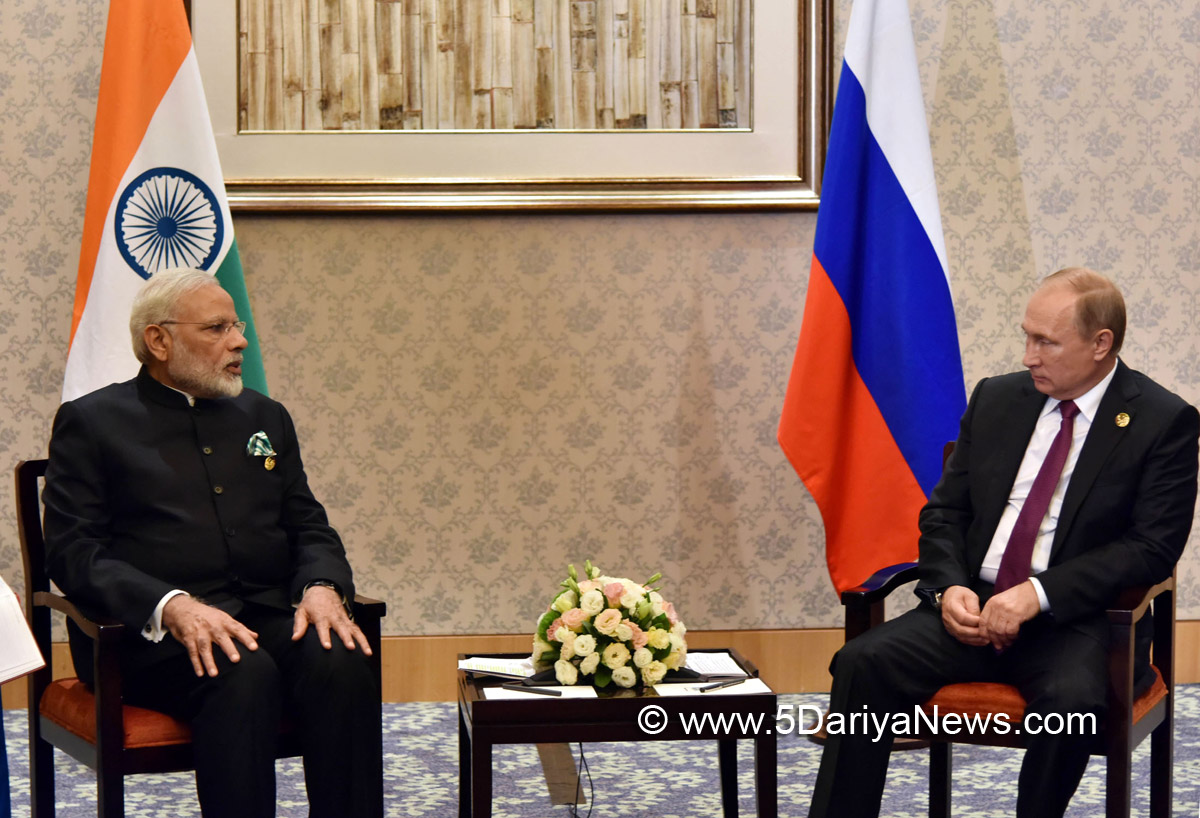The Prime Minister, Shri Narendra Modi meeting the President of Russian Federation, Mr. Vladimir Putin, on the sidelines of the 9th BRICS Summit, in Xiamen, China on September 04, 2017.