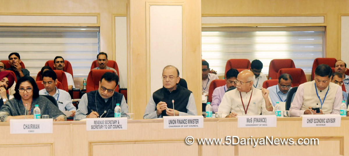Arun Jaitley chairing the 22nd GST Council meeting, in New Delhi on October 06, 2017.