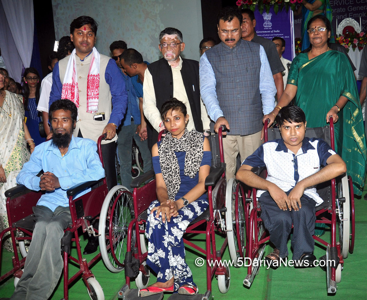 Santosh Kumar Gangwar at the inauguration of the office building of National Career Service Centre for Differently Abled, in Guwahati on October 06, 2017. 