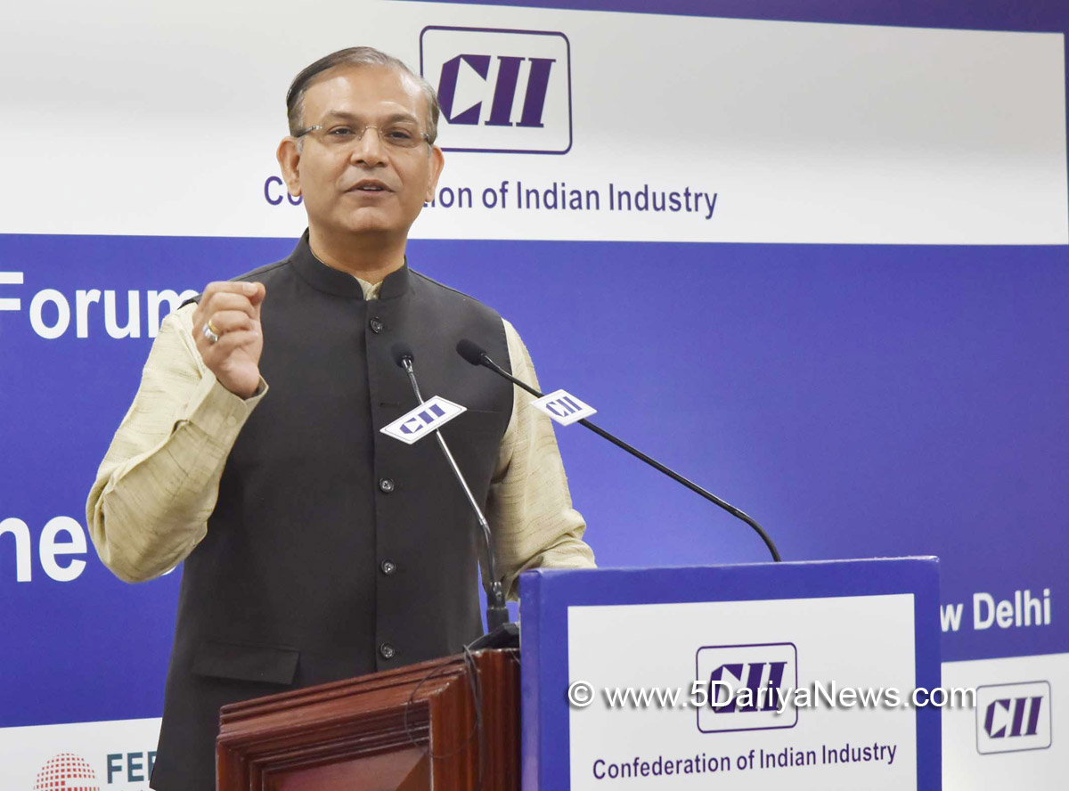 The Minister of State for Civil Aviation, Shri Jayant Sinha addressing at the Indian- Belgium Business Forum in collaboration with CII and Federation of Belgian Enterprises, in New Delhi on November 08, 2017.