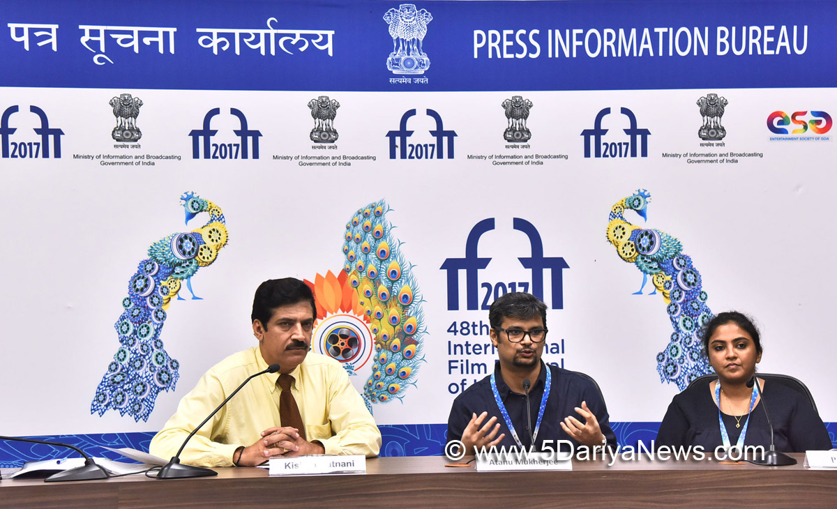 The Director Atanu Mukerjee and Cinematographer Pooja S. Gupte of the film RUKH, at a press conference, during the 48th International Film Festival of India (IFFI-2017), in Panaji, Goa on November 26, 2017.