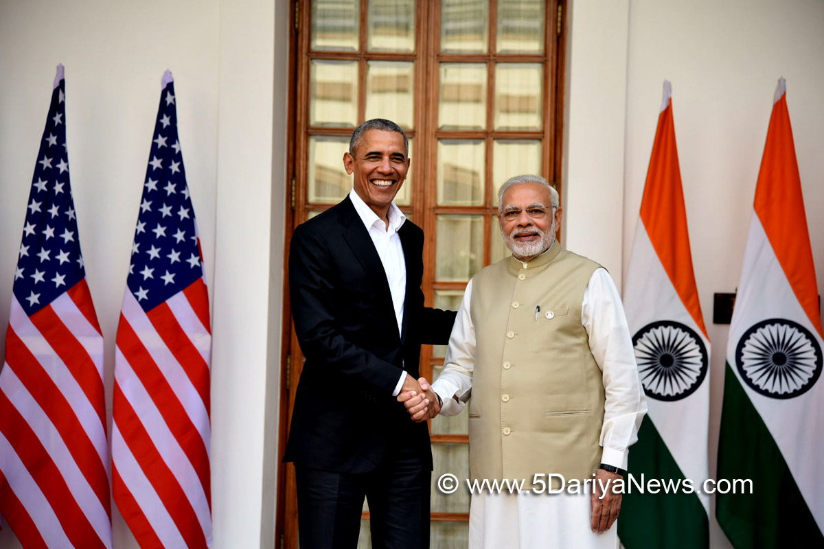 The Prime Minister, Shri Narendra Modi meeting the former US President, Mr. Barack Obama, in New Delhi on December 01, 2017.