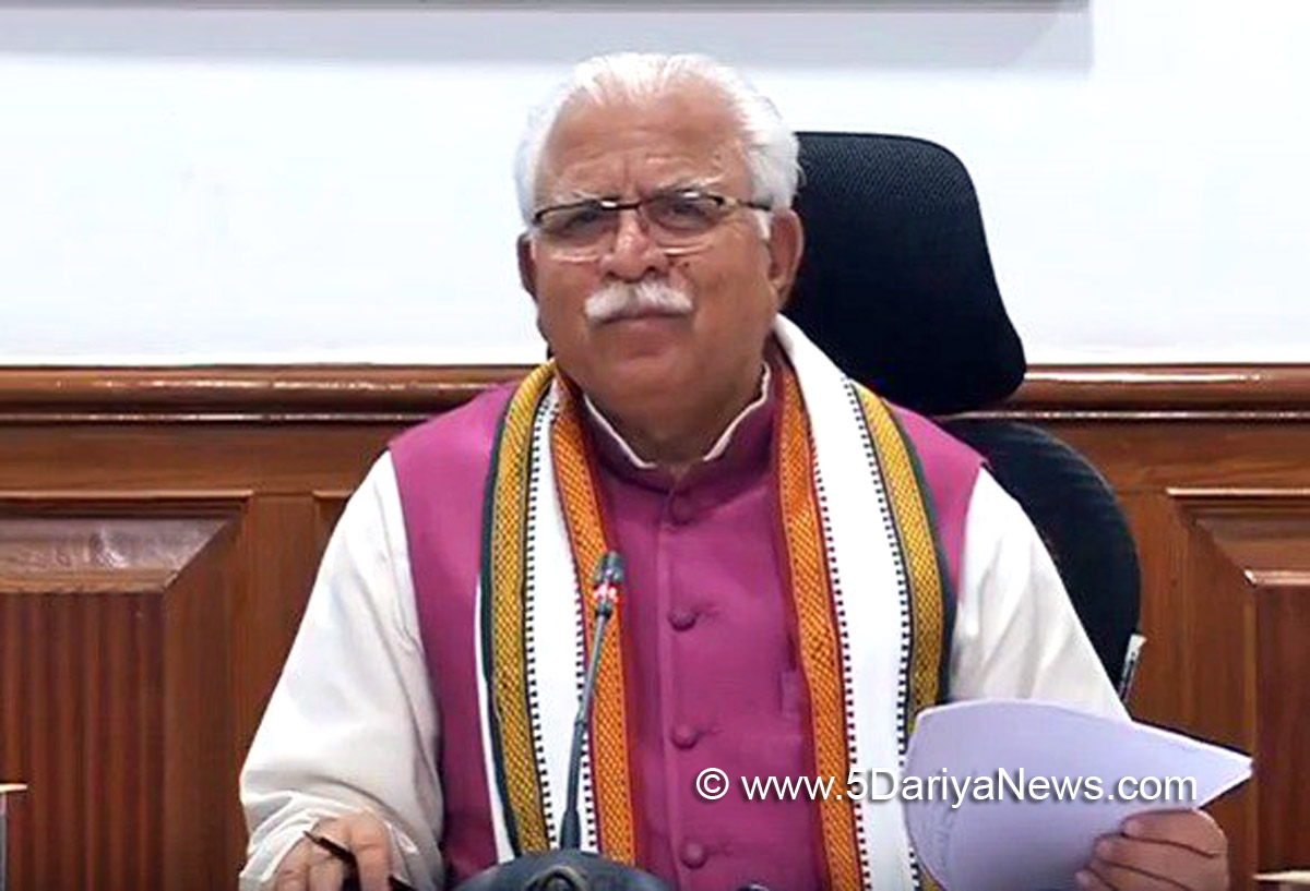 मनोहर लाल खट्टर ने 4106 करोड़ रुपये की परियोजना लांच की