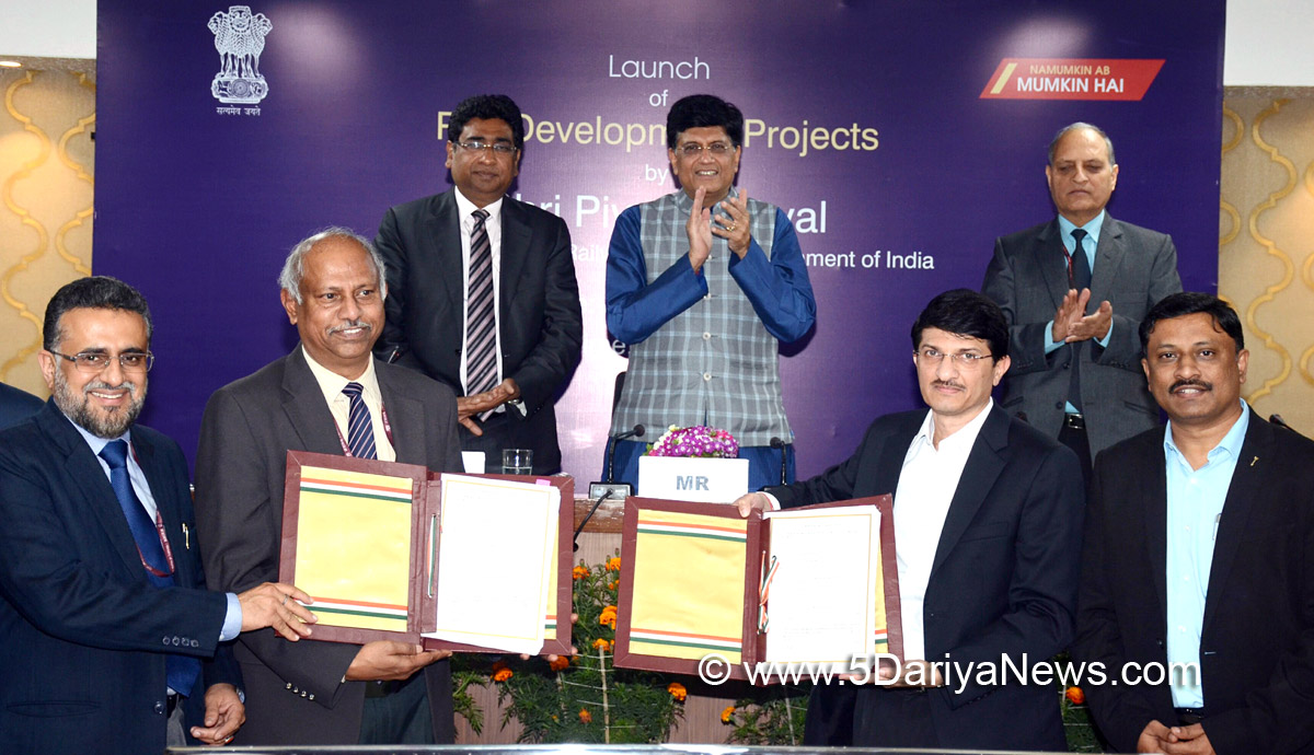 	Minister of Railways and Coal Piyush Goyal launches 3 Railway Projects