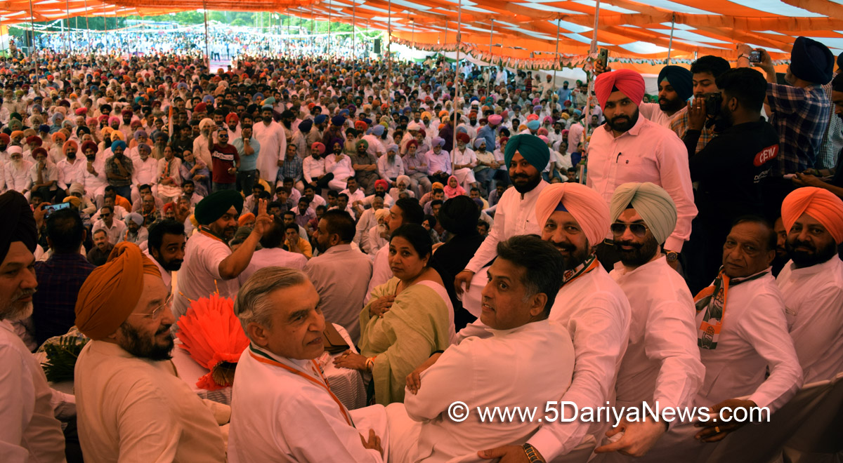 	Manish Tewari formally kicks of campaign from Mohali in a Mammoth Gathering