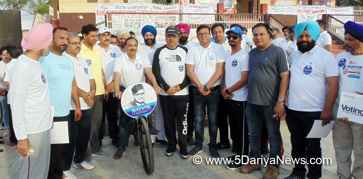 Deputy Commissioner Rides Bicycle To Exhot People To Make Ferozepur Leading District In Poll Percentage
