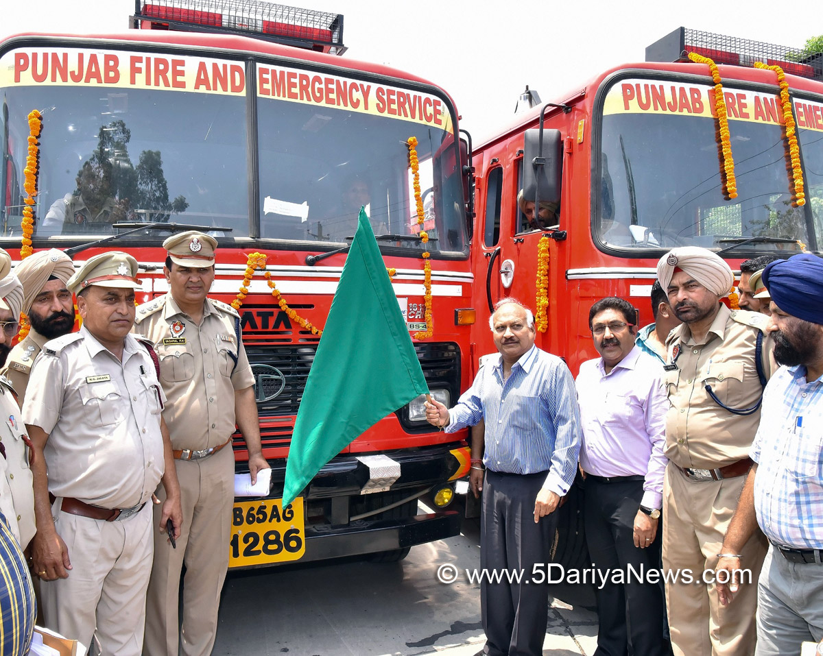 Brahm Mohindra flags off 20 new Fire Tenders; Total number rises to 206