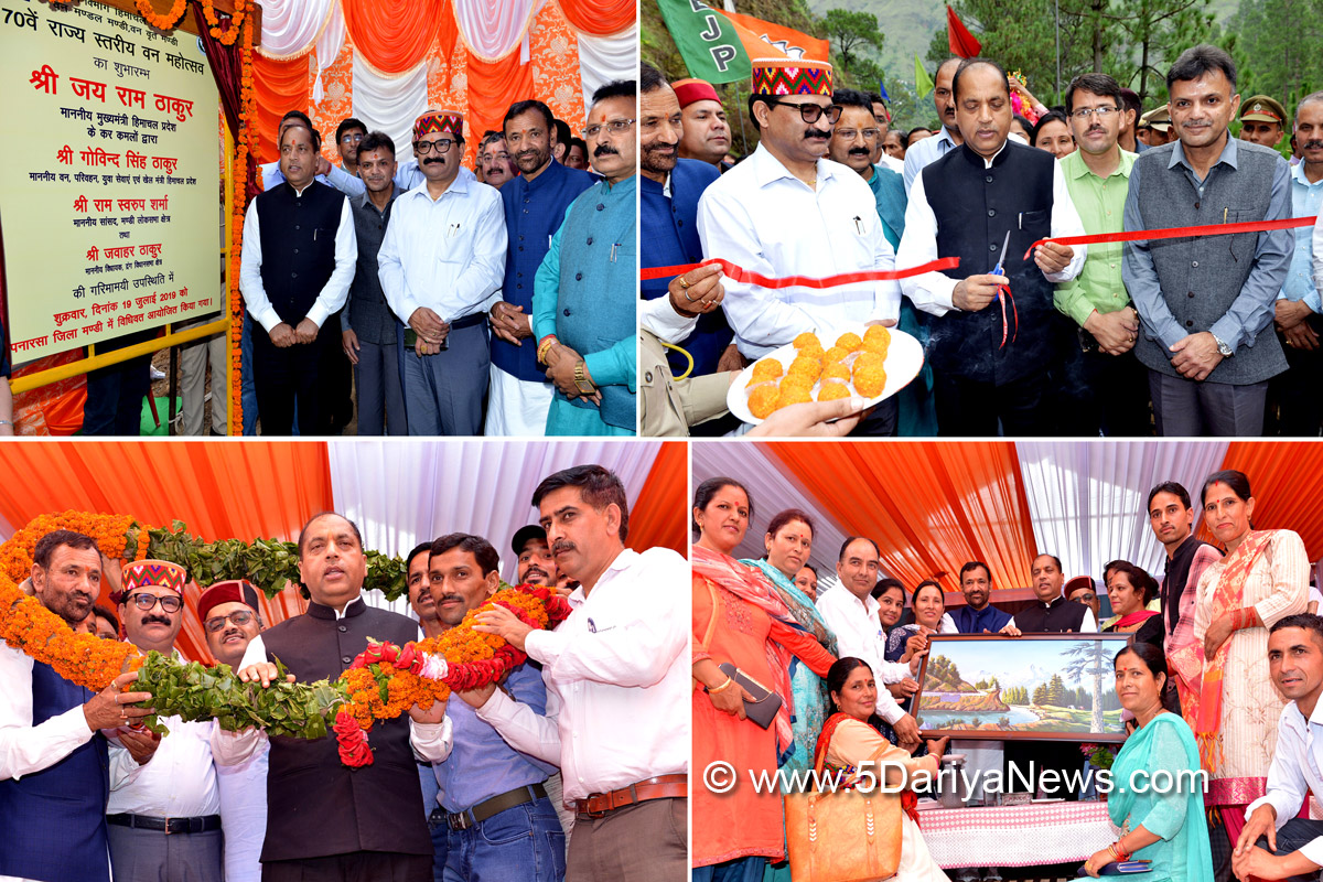 	25 lakh saplings will be planted in state during five days campaign : Jai Ram Thakur