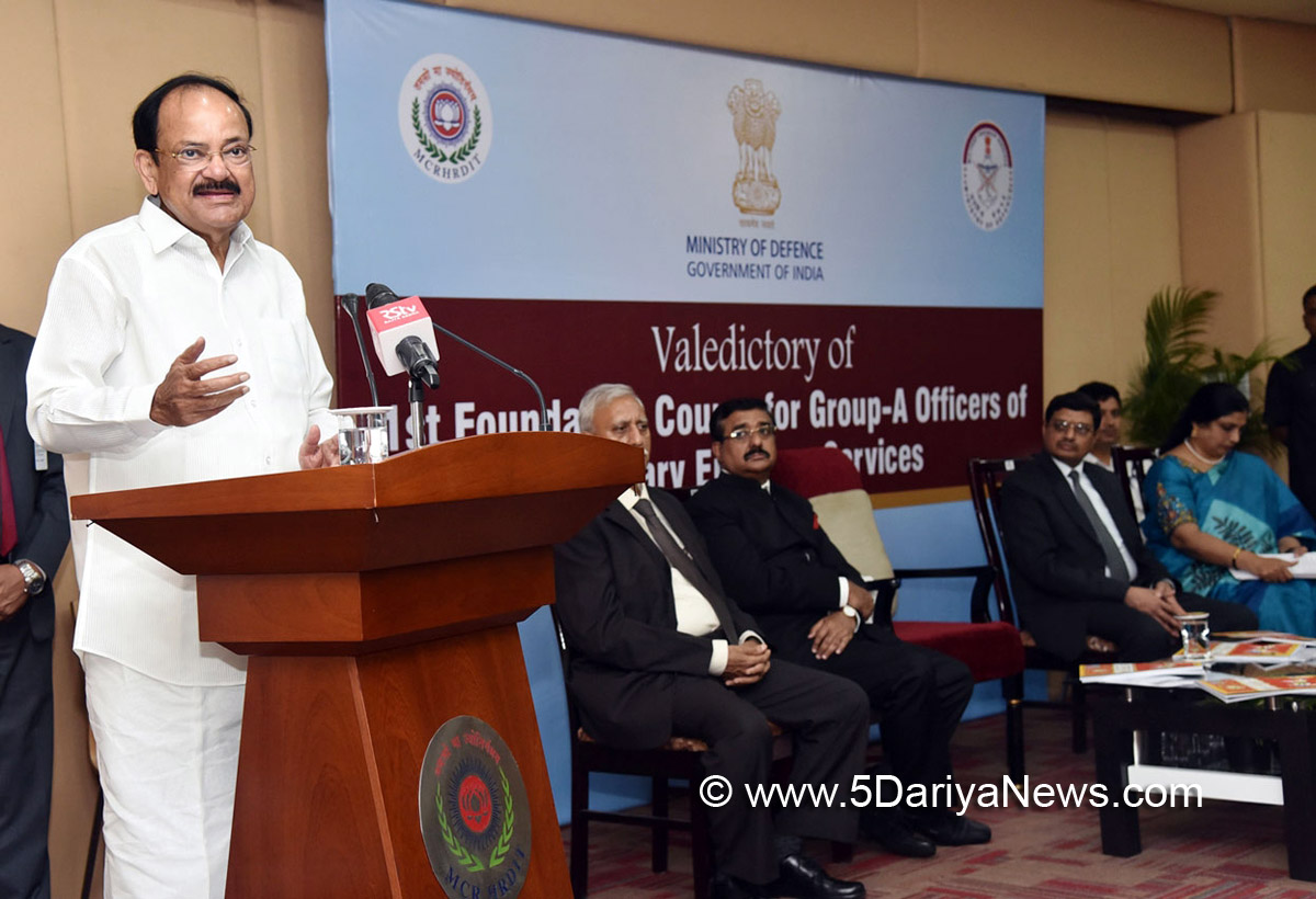M. Venkaiah Naidu calls for stepping up production of indigenous defence equipment