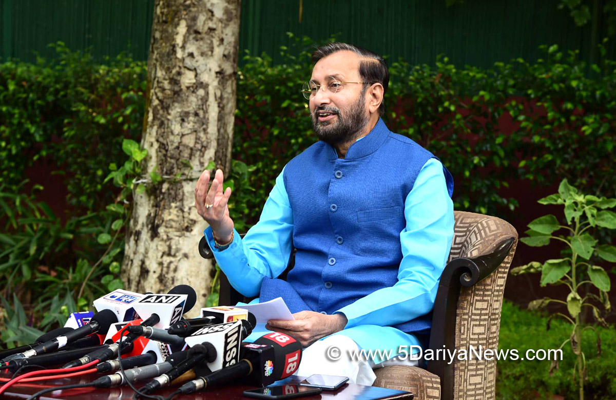 Prakash Javadekar presents Report Card of First Fifty Days of Government