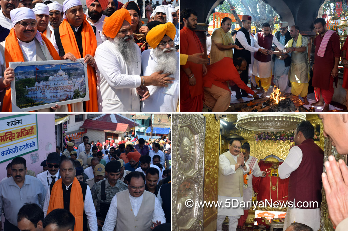 Jai Ram Thakur pays obeisance at Shri Naina Devi Temple and Shri Anandpur Sahib Gurudwara