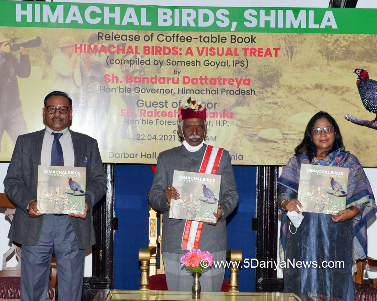  Bandaru Dattatreya, Himachal Pradesh, Himachal, Bharatiya Janata Party, BJP, BJP Himachal, Shimla, Raj Bhawan, Somesh Goyal, Himachal Birds: A Visual Treat
