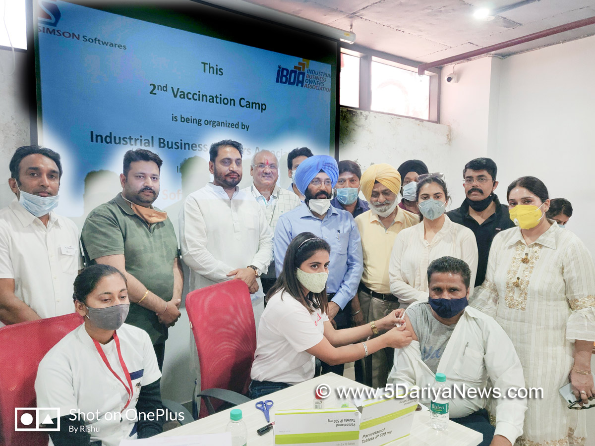  Amarjit Singh Jiti Sidhu, S.A.S.Nagar, Mohali, S.A.S. Nagar Mohali, Punjab Congress, Sahibzada Ajit Singh Nagar, Industrial Business Owners Association, Deepak Sharma, Ravijit Singh, Covid-19 vaccination camp
