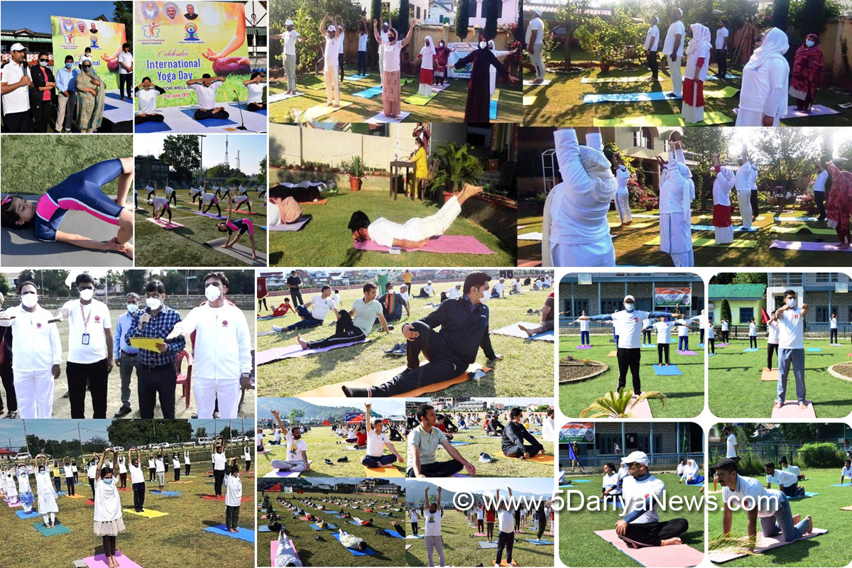  7th International Day of Yoga, International Day of Yoga, International Yoga Day, Srinagar, Jammu, Kashmir, Jammu And Kashmir, Jammu & Kashmir