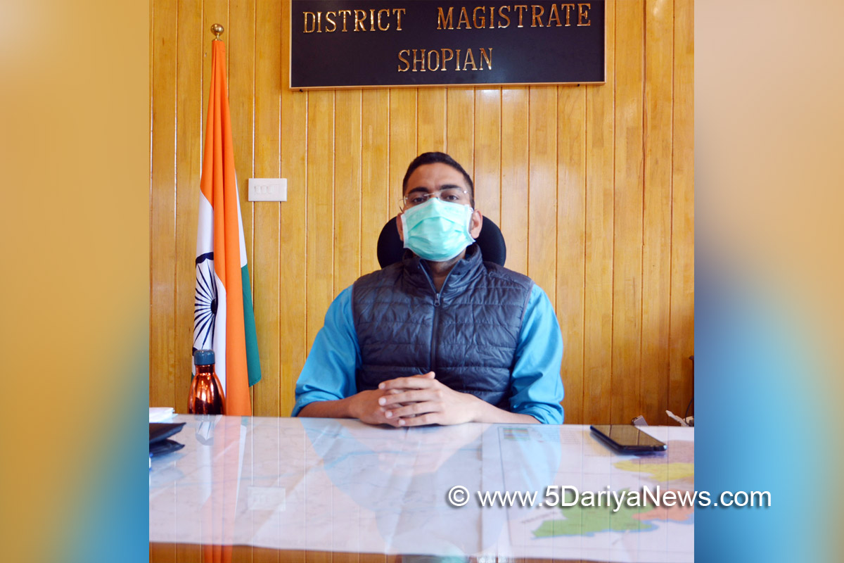   DDC Shopian, Deputy Commissioner Shopian Sachin Kumar Vaishya, Shopian, Kashmir, Jammu And Kashmir, Jammu & Kashmir