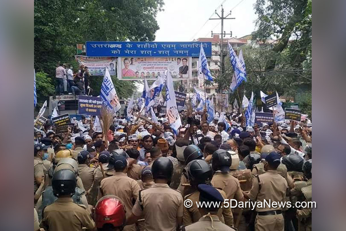 AAP Uttarakhand, AAP, Aam Aadmi Party, Protest, Agitation, Demonstration
