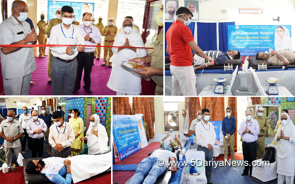 Nirankari, Satguru Mata Sudiksha ji Maharaj, Sant Nirankari charitable Foundation, Sant Nirankari Mission, Blood Donation Camp, Sant Nirankari Satsang Bhavan Mohali
