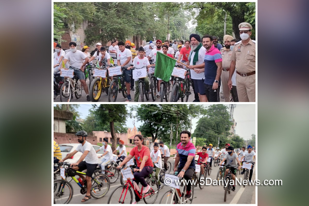 District Legal Services Authority, Rupnagar, International Youth Day, Cycle Rally, Ropar