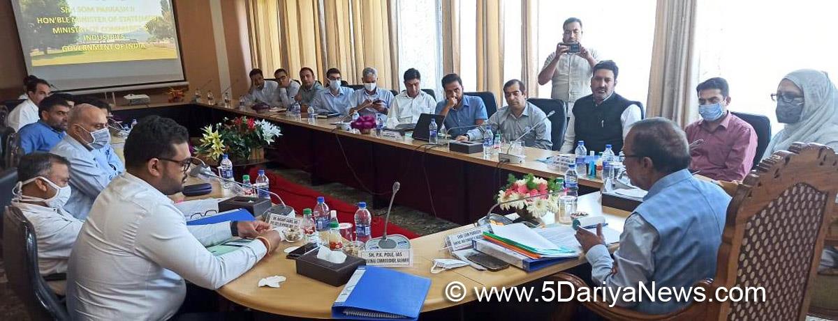 Som Parkash, Jammu, Kashmir, Jammu And Kashmir, Jammu & Kashmir, Srinagar, Federation Chamber of Industries Kashmir, FCIK, Kashmir Chamber of Commerce and Industry, KCCI, PHD Chamber of Commerce and Industry, PHDCCI, Confederation of Indian Industries, CII, Federation of Indian Chamber of Commerce and Industry, FICCI