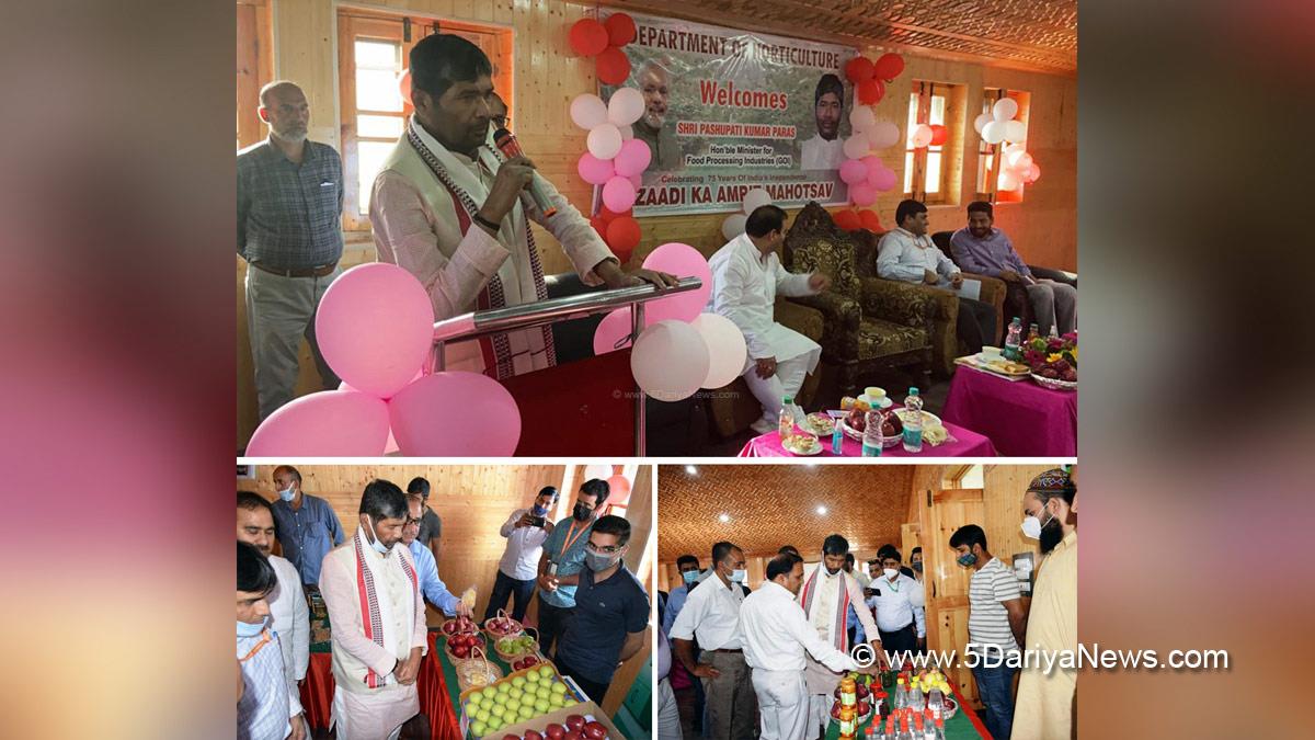 Pashupati Kumar Paras, Pashupati  Paras, Bihar, Lok Janshakti Party, Union Minister of Food Processing Industries, Srinagar, Kashmir, Jammu And Kashmir, Jammu & Kashmir
