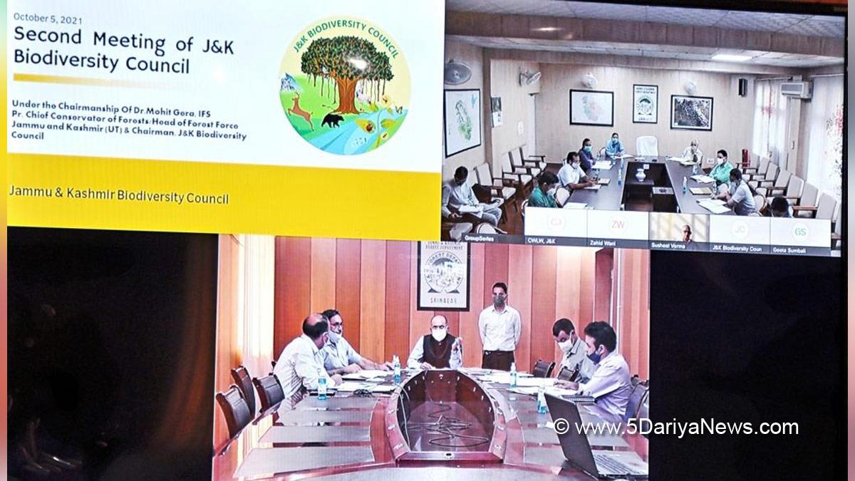 JK Admin, Kashmir, Jammu And Kashmir, Jammu & Kashmir, Srinagar, J&K Biodiversity Council, Dr. Mohit Gera