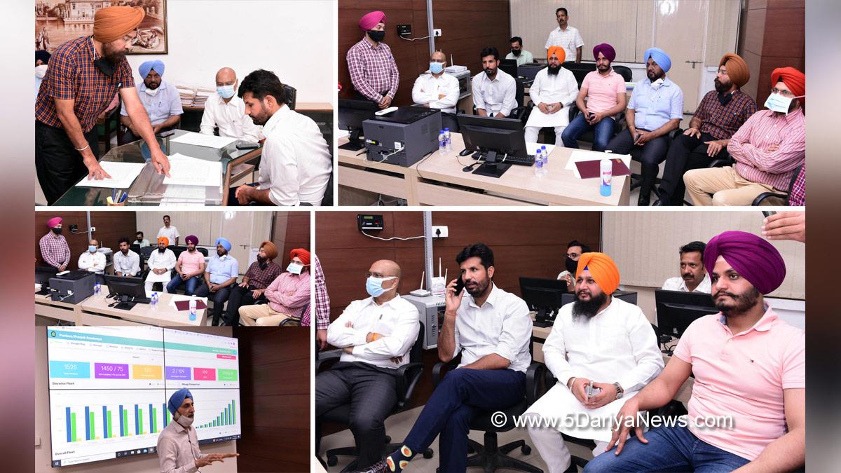 Amrinder Singh Raja Warring, Congress, Punjab Congress, Punjab Transport Minister, Transport Minister of Punjab, Vehicle Tracking System, Punjab Roadways, PUNBUS, Bus Tracking System Monitoring, Kulbir Singh Zira, Balwinder Singh Laddi, Davinder Singh Ghubaya, K Siva Prasad, Bhupinder Singh.