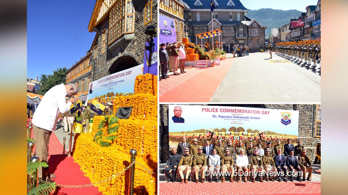 Rajendra Vishwanath Arlekar, Himachal Pradesh, Himachal, Bharatiya Janata Party, BJP, BJP Himachal, Shimla, Raj Bhawan, Police Commemoration Day