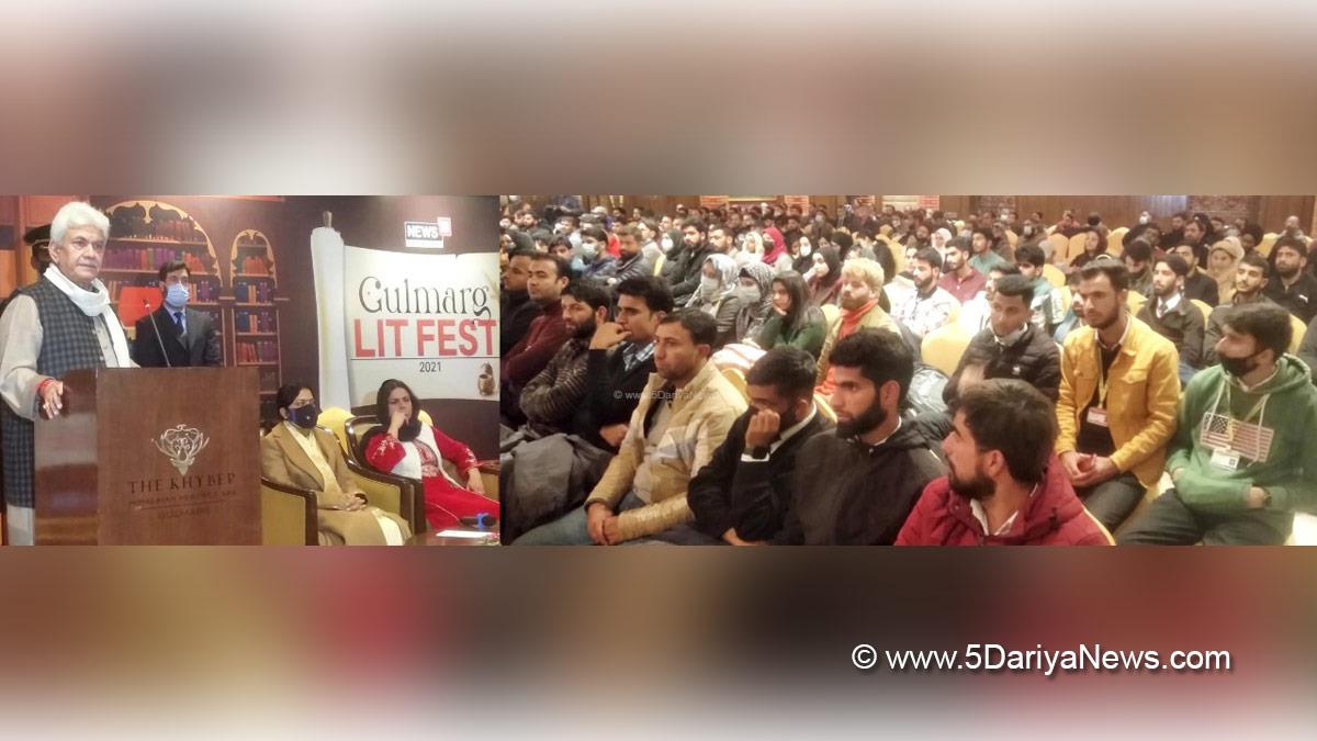 Manoj Sinha, Lieutenant Governor J&K, Raj Bhavan, Jammu, Kashmir, Jammu And Kashmir, Jammu & Kashmir, Gulmarg, DDC Baramulla, Deputy Commissioner Baramulla, Bhupinder Kumar, Baramulla, Gulmarg Lit-Fest, Nitishwar Kumar, Sushma Chauhan, Danesh Rana, Safina Baig