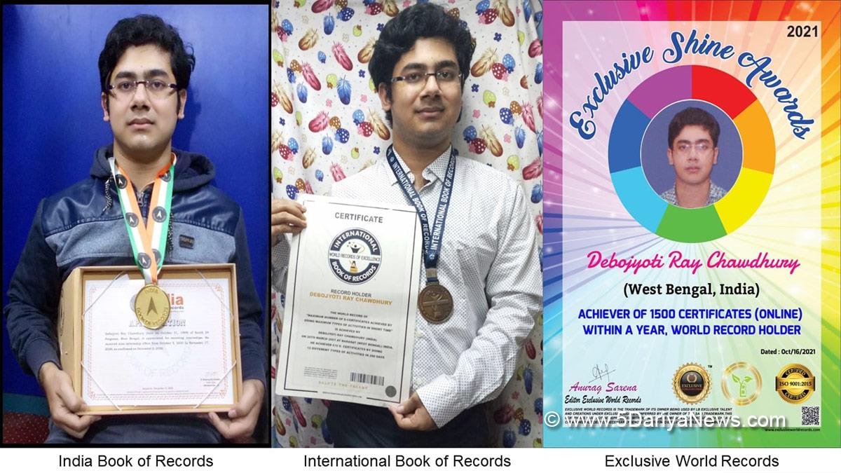 Award, Debojyoti Ray Chawdhury, Best Paper Award, IIT Madras, India Book of Records, Best Research Review Paper Writing Award, National Research Paper Writing Competition- 2021, West Bengal, Madras