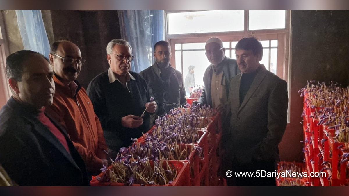 Farooq Ahmad Khan, Advisor, Advisor to Lieutenant Governor, Jammu, Kashmir, Jammu And Kashmir, Jammu & Kashmir, Pulwama, first indoor saffron garden