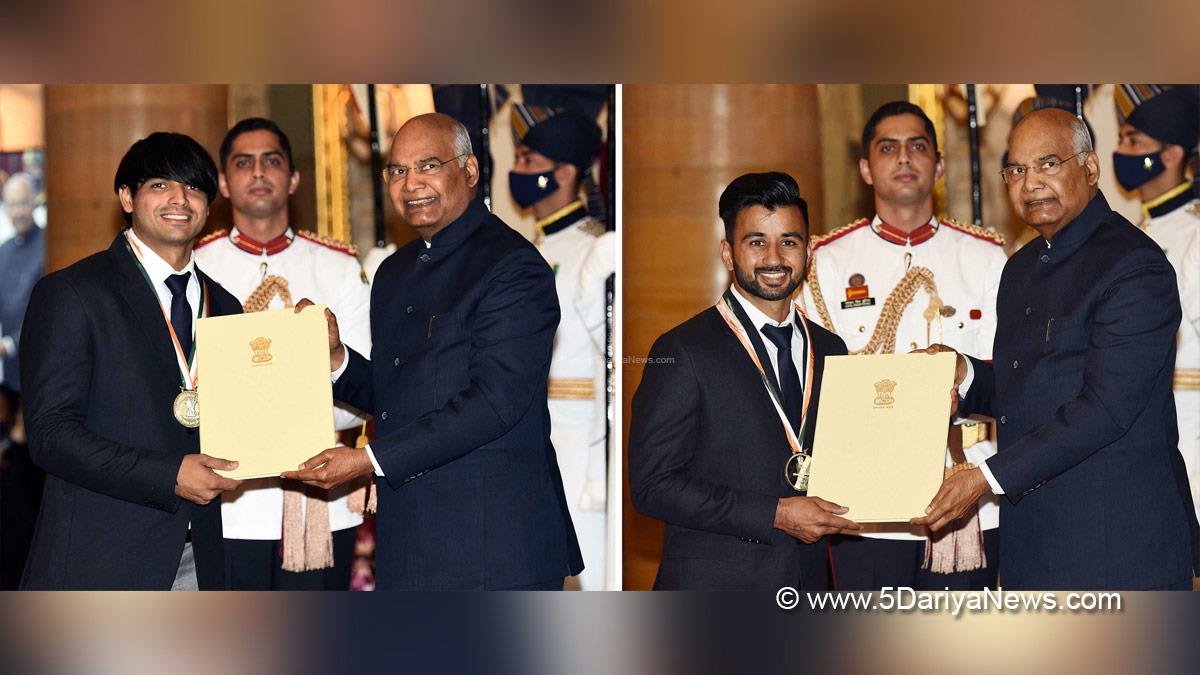 Ram Nath Kovind, President of India, President, Indian President, Rashtrapati, Lovely Professional University, Jalandhar, Phagwara, LPU, LPU Campus, Ashok Mittal, Khel Ratna, Neeraj Chopra, Manpreet Singh, Khel Ratna Award