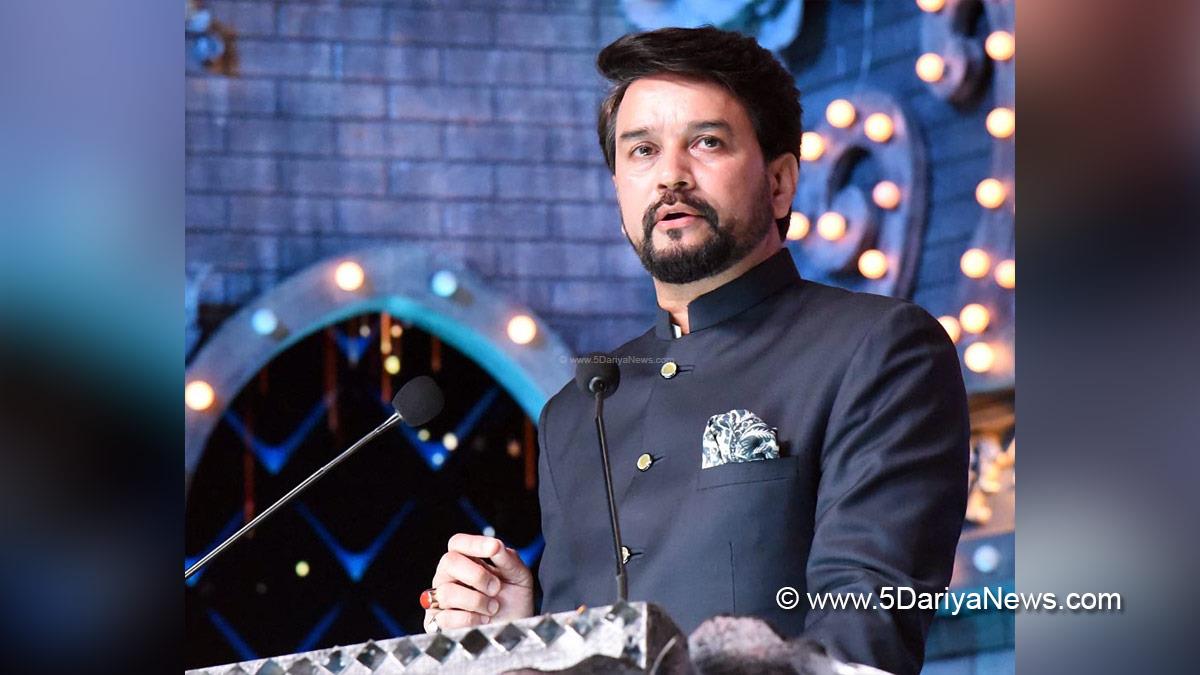 Anurag Thakur, Anurag Singh Thakur, BJP, Bharatiya Janata Party, Minister of Information and Broadcasting, Panaji, 52nd edition of the International Film Festival of India, IFFI