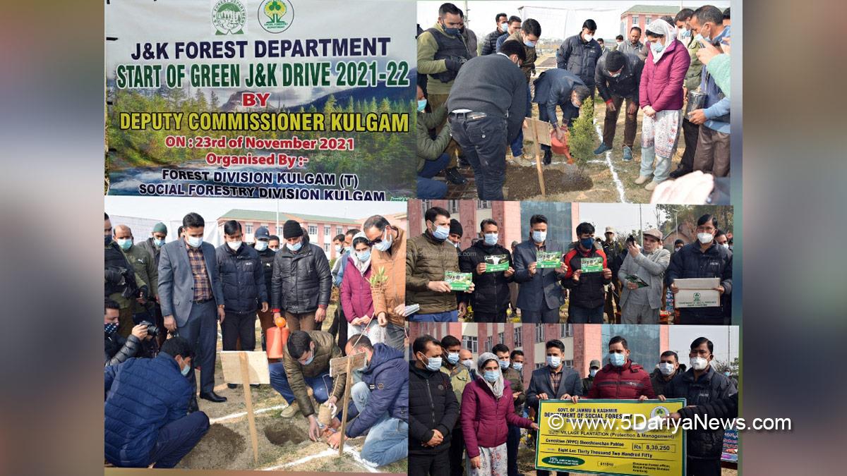 ‘Har Gaon Haryali, Mohd Afzal Parrey, Deputy Commissioner Kulgam, Dr. Bilal Mohi-Ud-Din Bhat, Kulgam, Kashmir, Jammu And Kashmir, Jammu & Kashmir