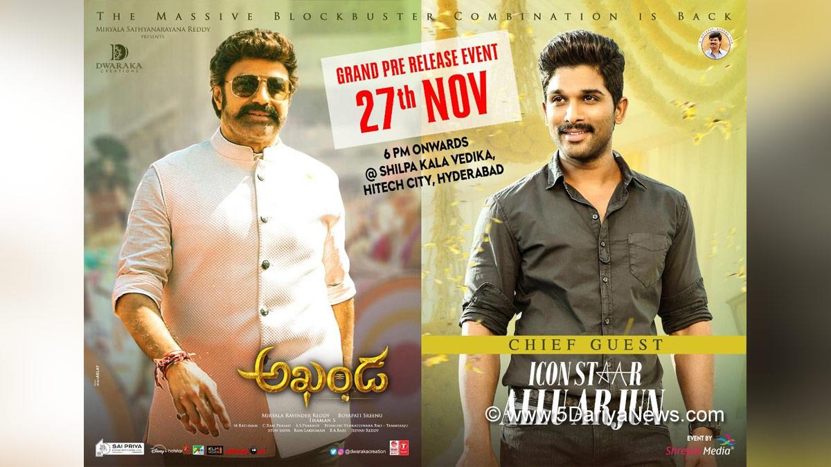 Tollywood, Entertainment, Actor, Actress, Cinema, Movie, Telugu Films, Nandamuri Balakrishna, Allu Arjun, Akhanda