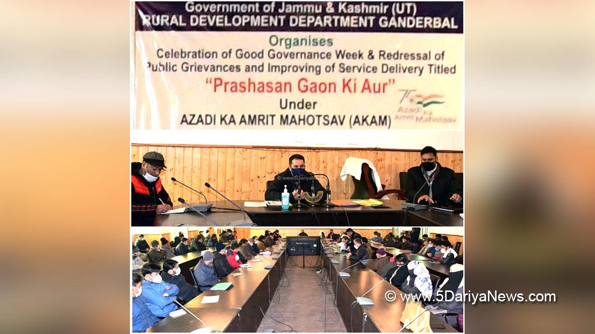 Deputy Commissioner Ganderbal, Krittika Jyotsna, Ganderbal, Kashmir, Jammu And Kashmir, Jammu & Kashmir, Good Governance Week, GGW