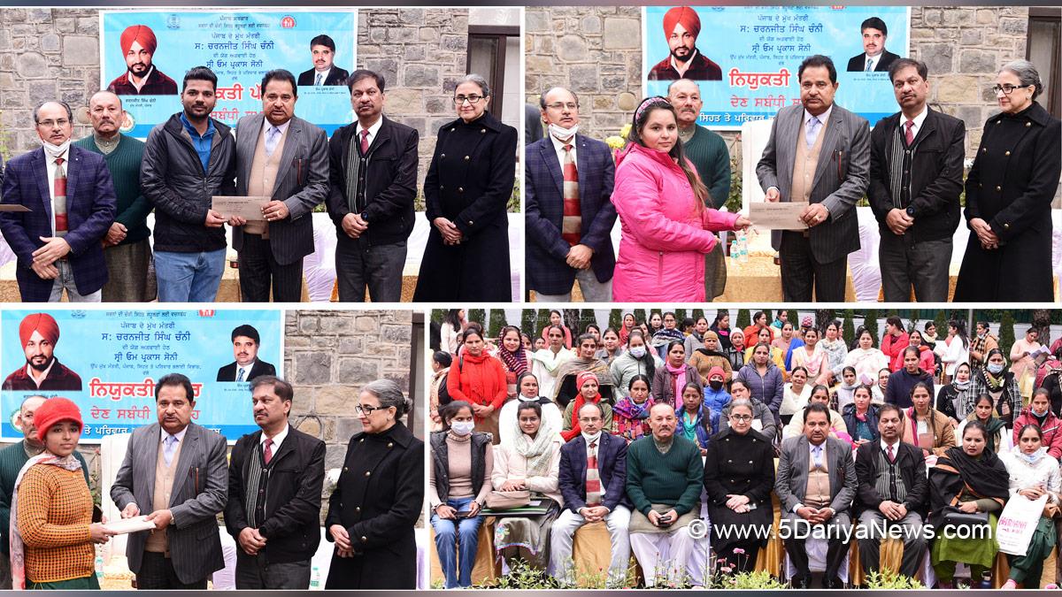 O.P. Soni handed over appointment letters to newly recruited Multi Purpose Health Workers (Female)