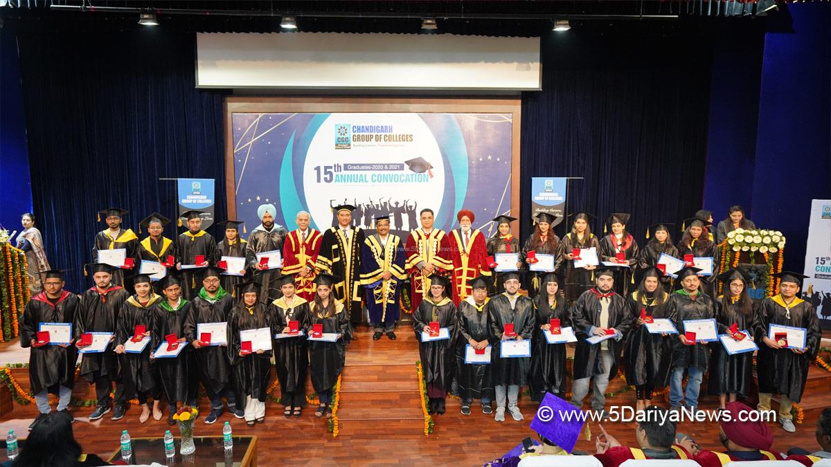 CGC Landran, Landran, Chandigarh Group Of Colleges, Satnam Singh Sandhu, Rashpal Singh Dhaliwal, 15th Annual Convocation, Sunil Goyal, Sopra Steria India, Sopra Banking Software India