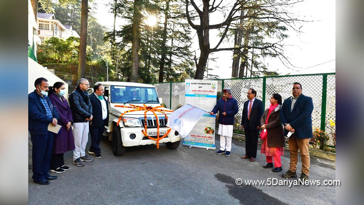 Dr Rajiv Saizal, Himachal Pradesh, Himachal, Bharatiya Janata Party, BJP, BJP Himachal, Shimla, BJP Himachal Pradesh, Global Cancer Concern India, GCCI, Mobile Unit for Cancer Prevention Programme, Satluj Jal Vidyut Nigam, SJVN