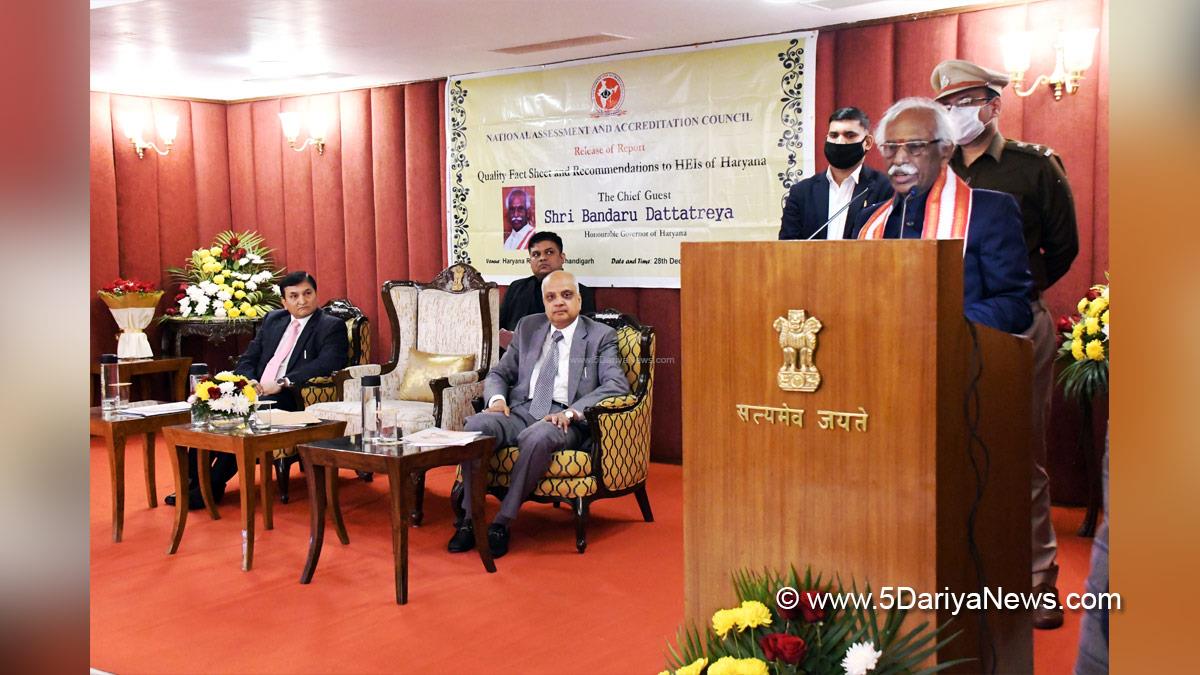 Bandaru Dattatreya, Haryana, Bharatiya Janata Party, BJP, BJP Haryana, Haryana Governor, National Assessment and Accreditation Council, NAAC
