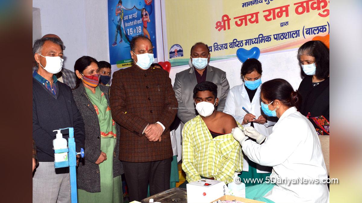 Jai Ram Thakur, Himachal Pradesh, Himachal, Bharatiya Janata Party, BJP, BJP Himachal, Shimla, Chief Minister of Himachal Pradesh, BJP Himachal Pradesh, State wide covid-19 vaccination campaign, Mandi 
