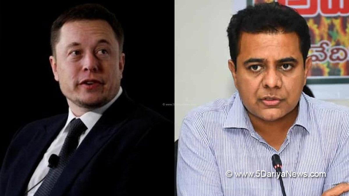 Elon Musk, Tesla CEO, New Delhi, TRS Working President, KT Rama Rao