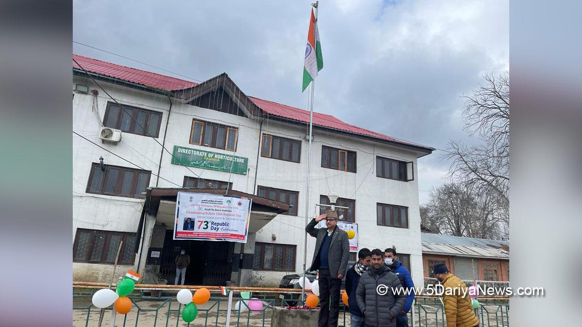 Horticulture, Horticulture Department, Ajaz Ahmad Bhat, Horticulture Department Kashmir, Jammu, Kashmir, Jammu And Kashmir, Jammu & Kashmir, #RepublicDay, #26january, Republic Day, 73rd Republic Day, 73rd Republic Day of India, 26 january, National Flag