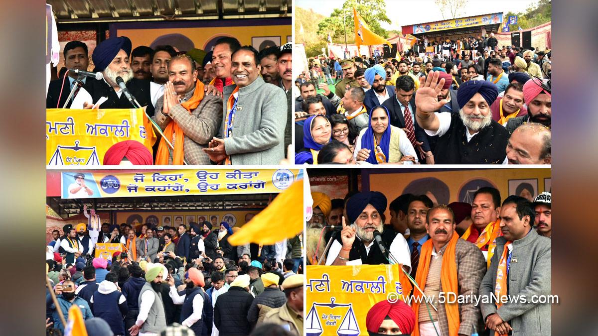 Sukhbir Singh Badal, Shiromani Akali Dal, SAD, Akali Dal, Sujanpur, Pathankot