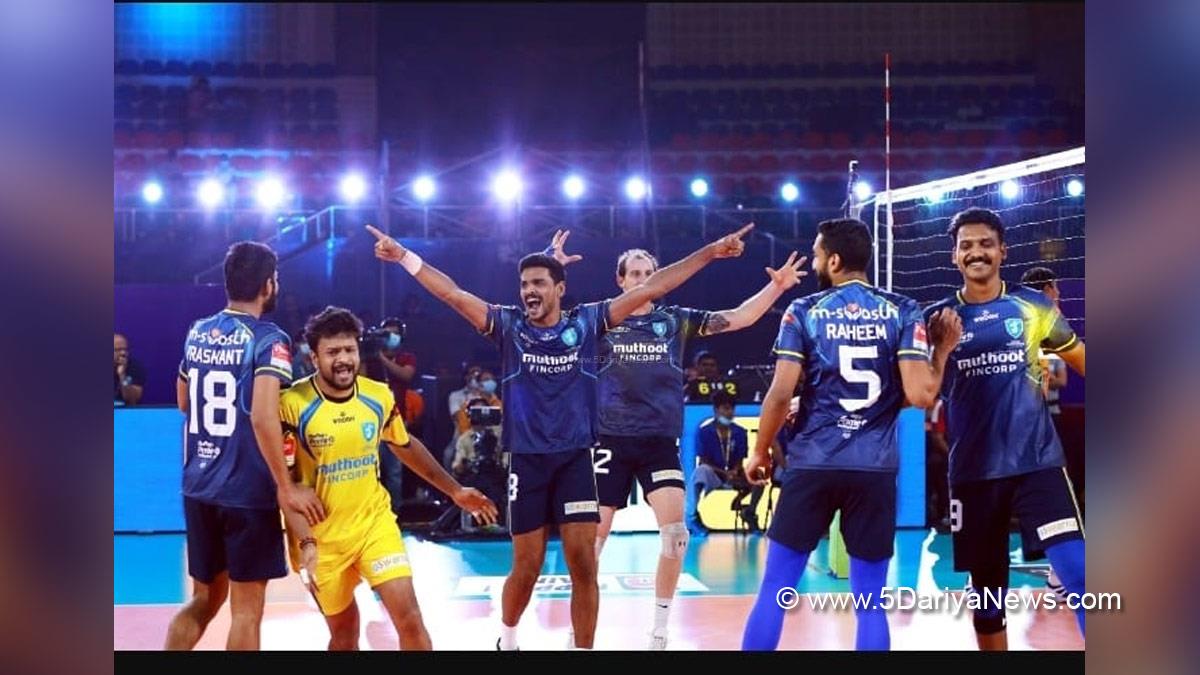 Sports News, Hyderabad, Prime Volleyball League, Chennai Blitz, Kochi Blue Spikers
