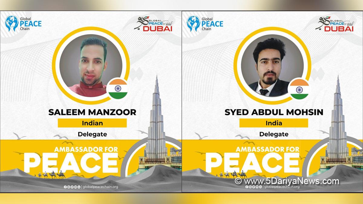 Saleem Manzoor, Syed Abdul Mohsin Andrabi, South Kashmir, Pulwama, Kashmir, Jammu And Kashmir, Jammu & Kashmir, Global Peace Summit Dubai
